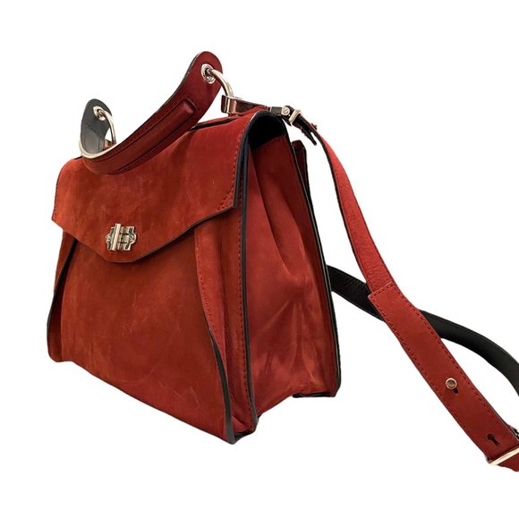 PROENZA SCHOULER Suede Nubuck Medium Hava Bag, Beautiful Burgundy - Picture 3 of 13